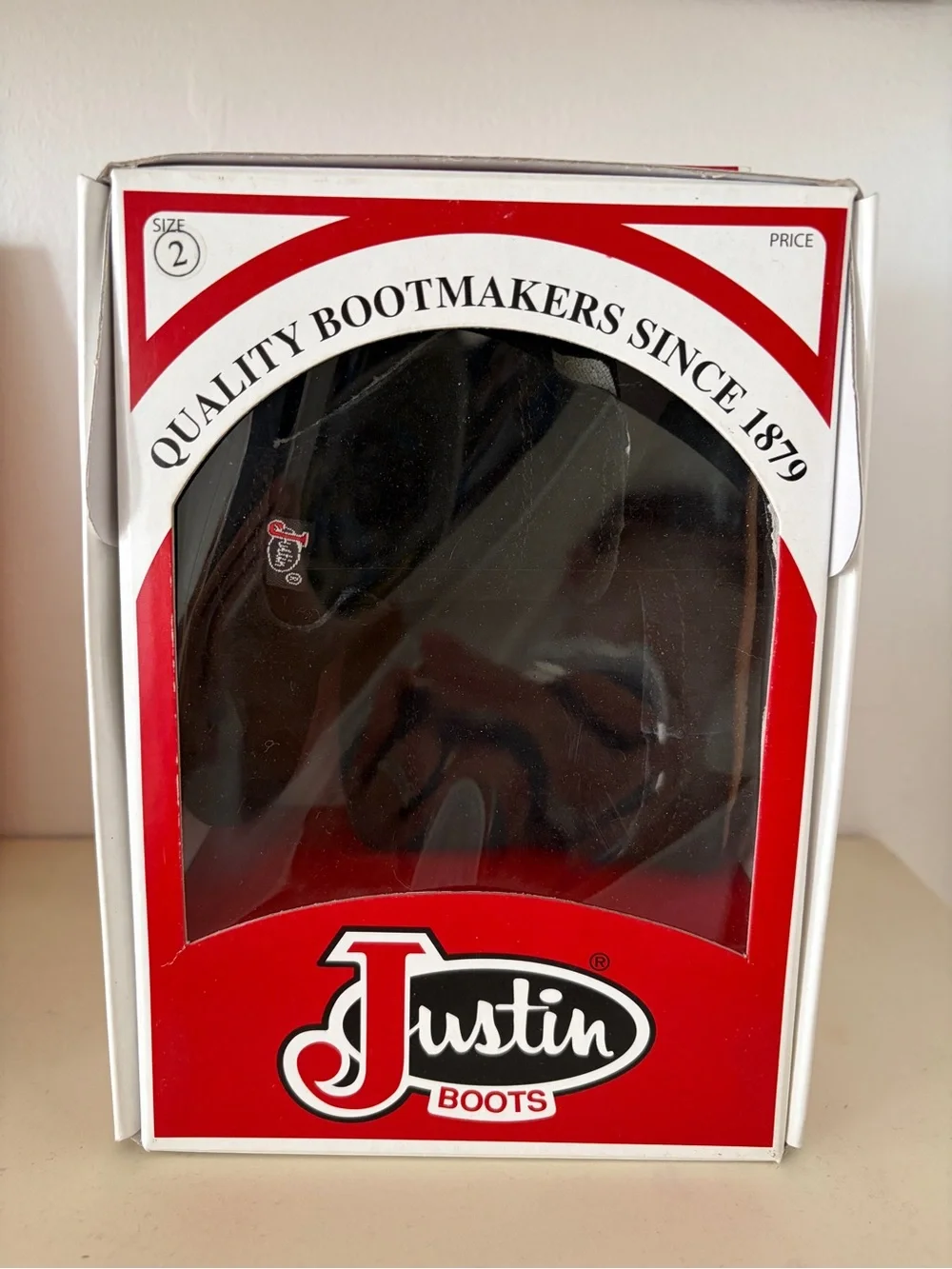 Justin Black Suede Baby Boots 3-6 months